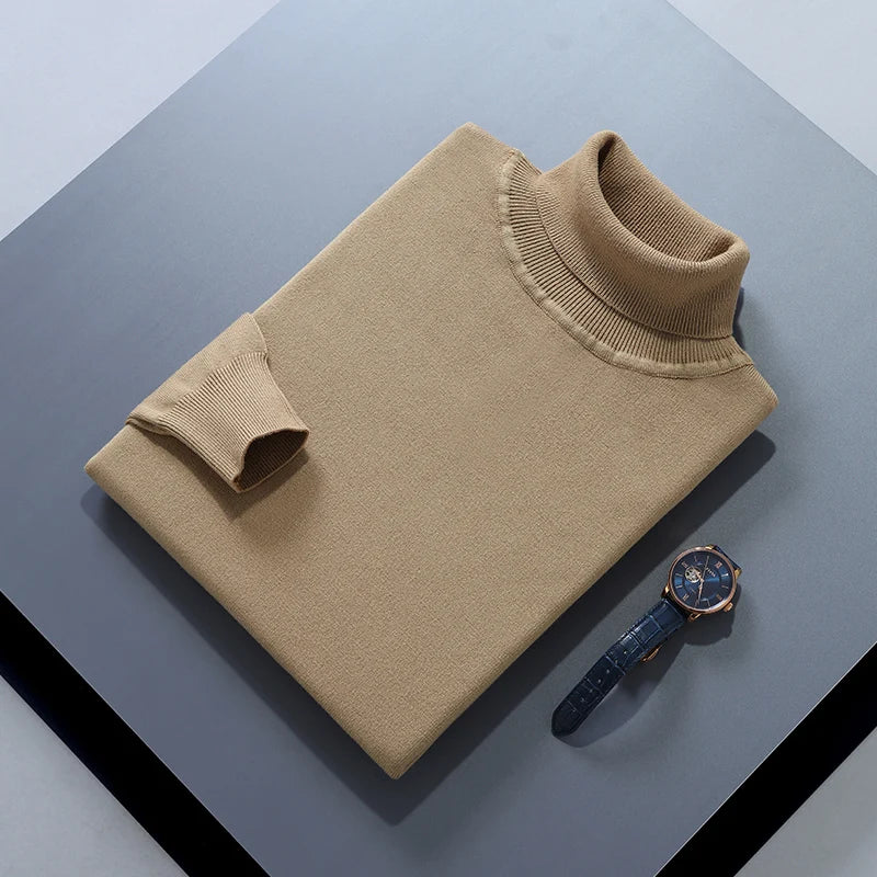 Men’s Cashmere Sweater – Soft, Warm Knitted Jumper with Turtleneck, Autumn/Winter Essential