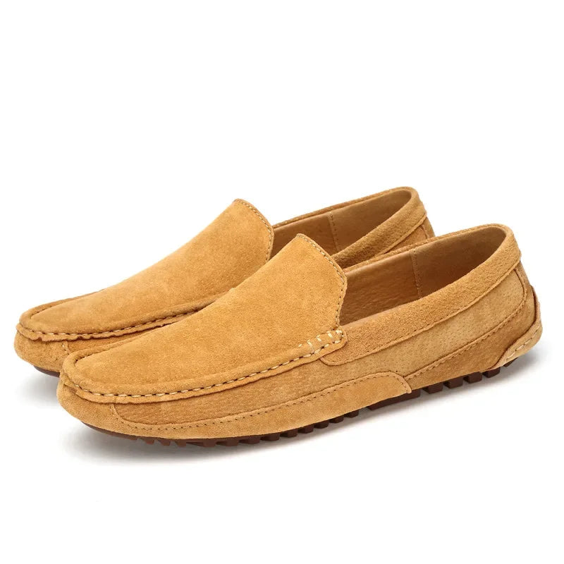 Suede Leather Loafers – Handmade Luxury Slip-On Shoes
