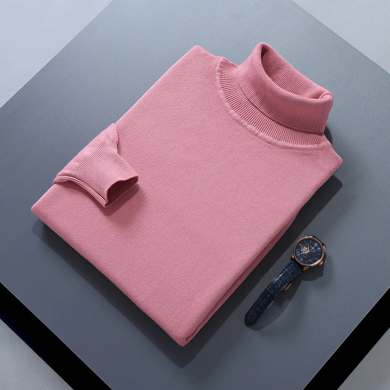 Men’s Cashmere Sweater – Soft, Warm Knitted Jumper with Turtleneck, Autumn/Winter Essential