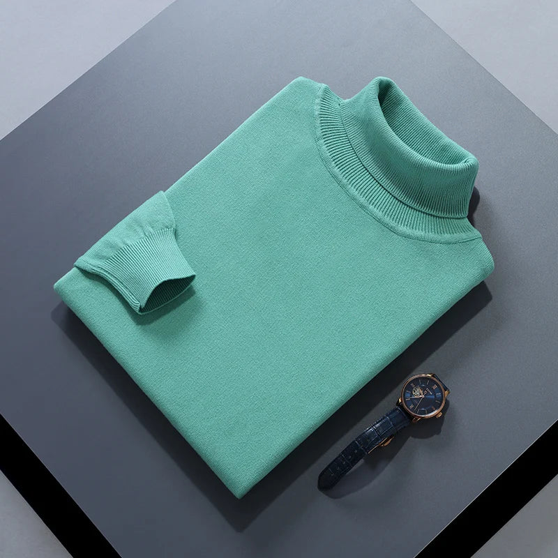 Men’s Cashmere Sweater – Soft, Warm Knitted Jumper with Turtleneck, Autumn/Winter Essential