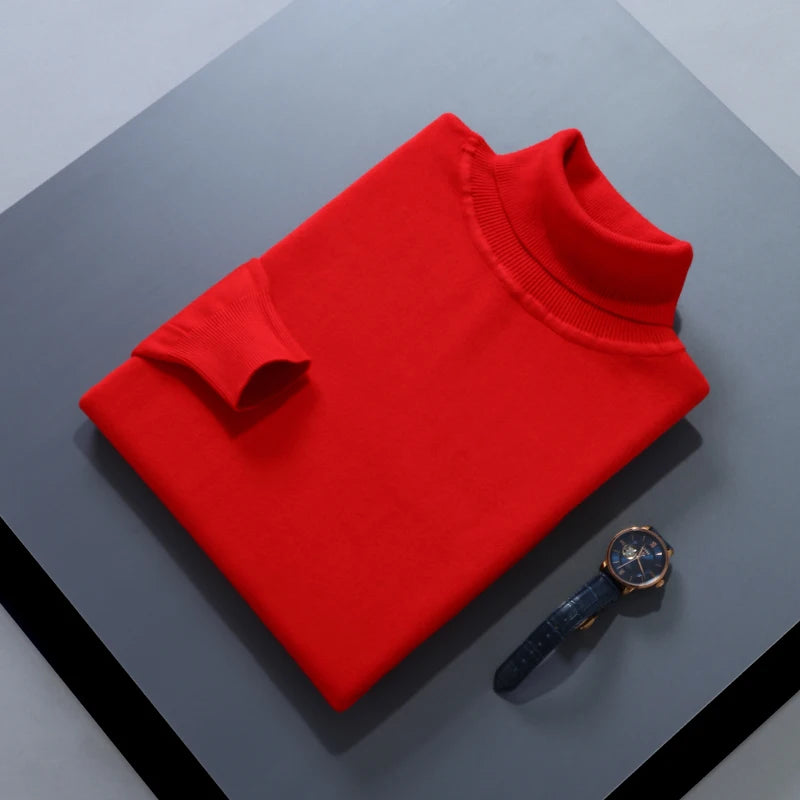 Men’s Cashmere Sweater – Soft, Warm Knitted Jumper with Turtleneck, Autumn/Winter Essential