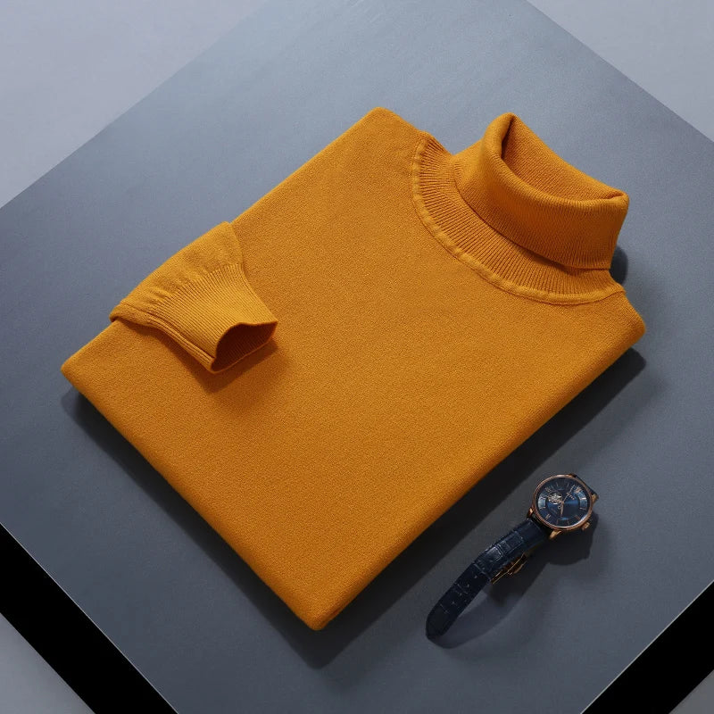 Men’s Cashmere Sweater – Soft, Warm Knitted Jumper with Turtleneck, Autumn/Winter Essential