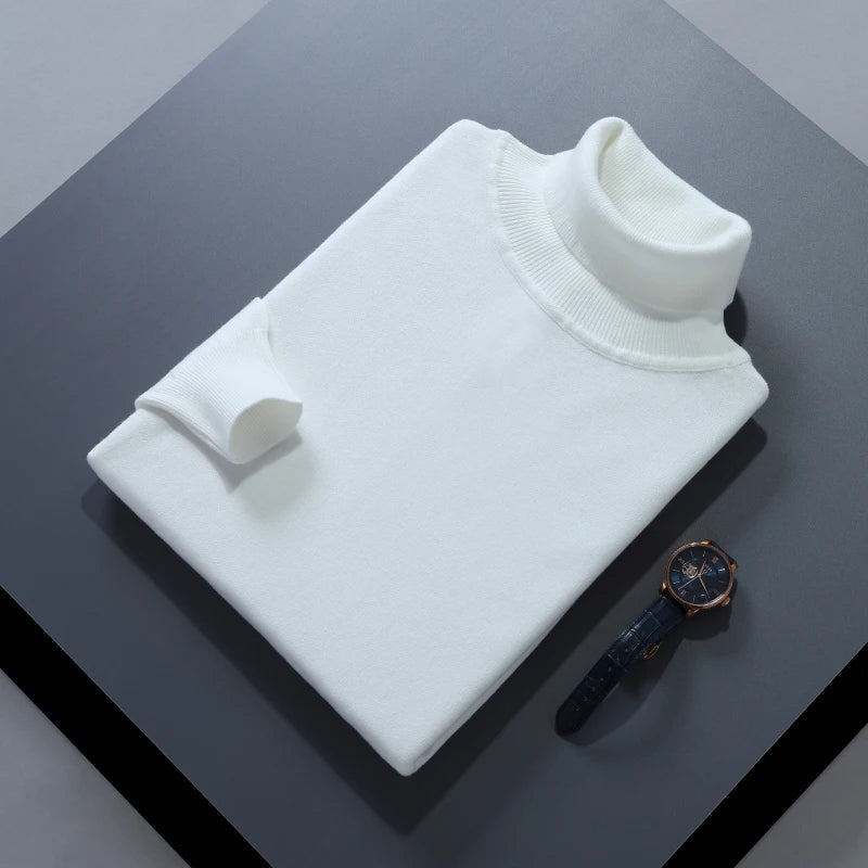 Men’s Cashmere Sweater – Soft, Warm Knitted Jumper with Turtleneck, Autumn/Winter Essential