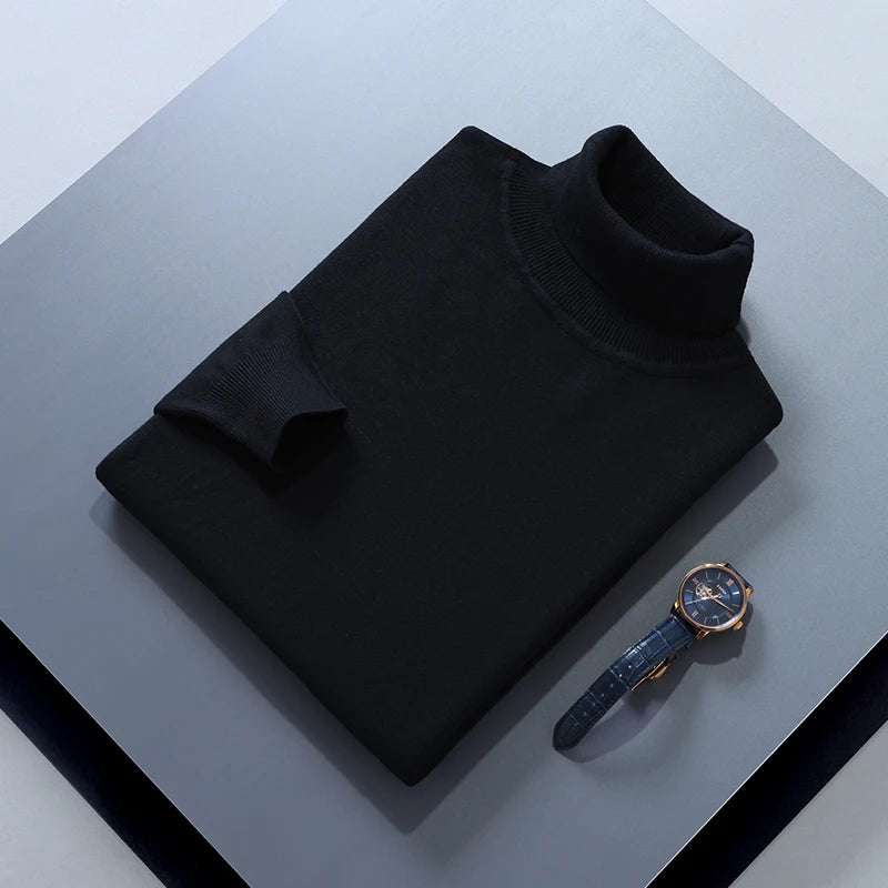 Men’s Cashmere Sweater – Soft, Warm Knitted Jumper with Turtleneck, Autumn/Winter Essential