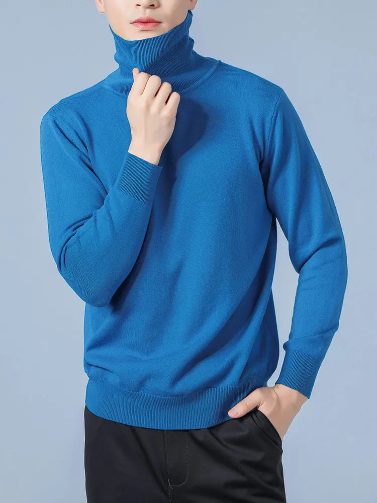 Men’s Cashmere Sweater – Soft, Warm Knitted Jumper with Turtleneck, Autumn/Winter Essential