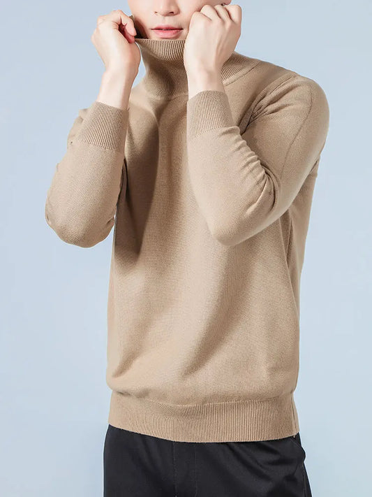 Men’s Cashmere Sweater – Soft, Warm Knitted Jumper with Turtleneck, Autumn/Winter Essential