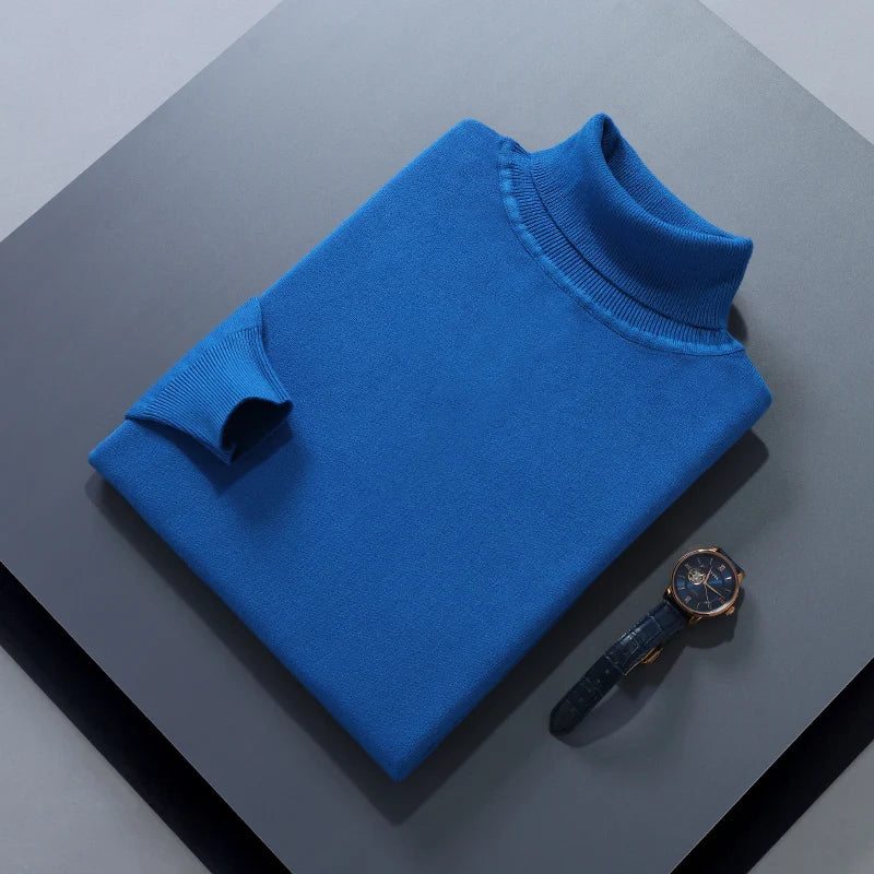 Men’s Cashmere Sweater – Soft, Warm Knitted Jumper with Turtleneck, Autumn/Winter Essential
