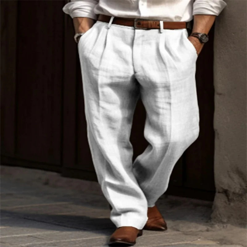 Classic Linen Casual Pants Elegant Fit – Timeless Style