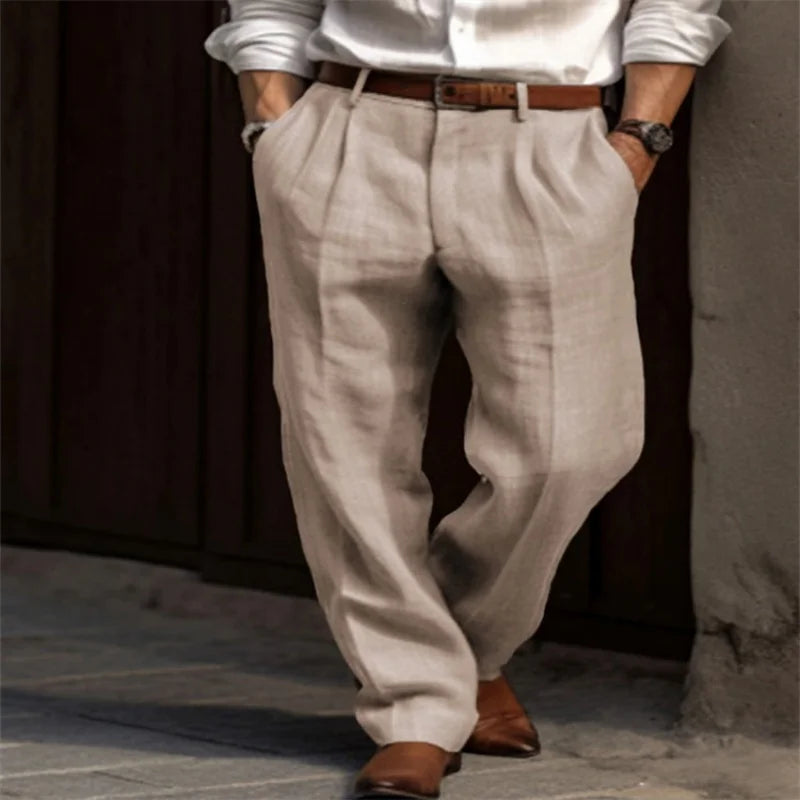 Classic Linen Casual Pants Elegant Fit – Timeless Style