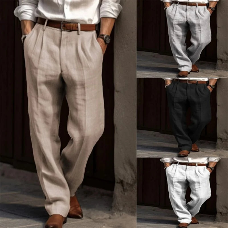 Classic Linen Casual Pants Elegant Fit – Timeless Style