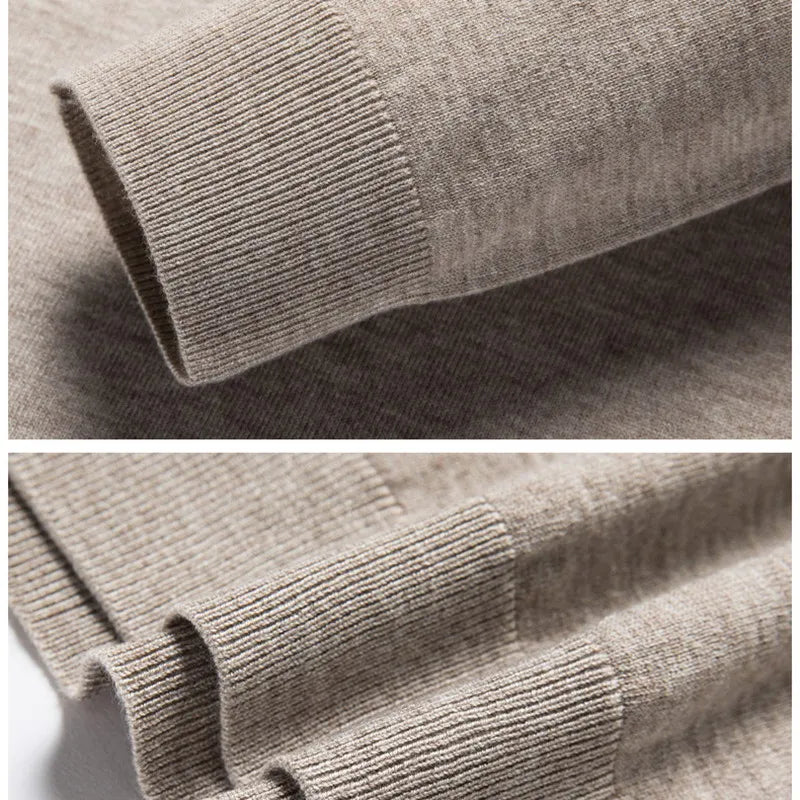 Classic Cashmere Sweater — Polo Neck, Refined Fit