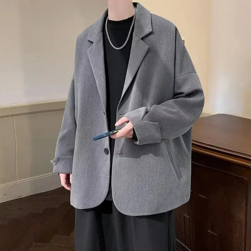 Men’s Casual Blazer – Oversize Spring/Autumn Fit