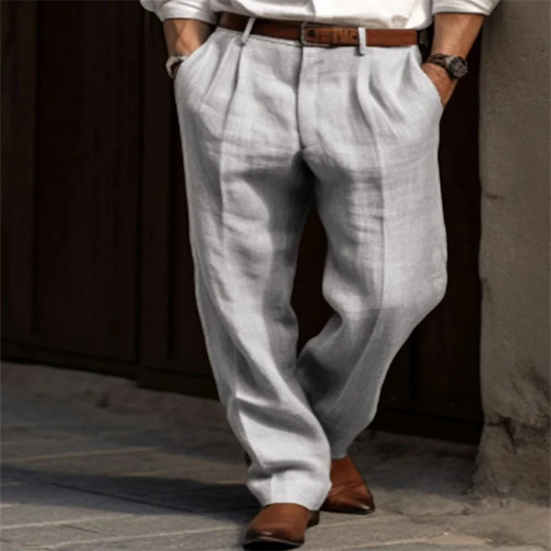 Classic Linen Casual Pants Elegant Fit – Timeless Style