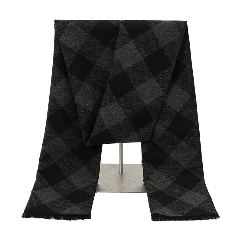 Elegant Men’s Cashmere Scarf – Thick & Cozy for Winter