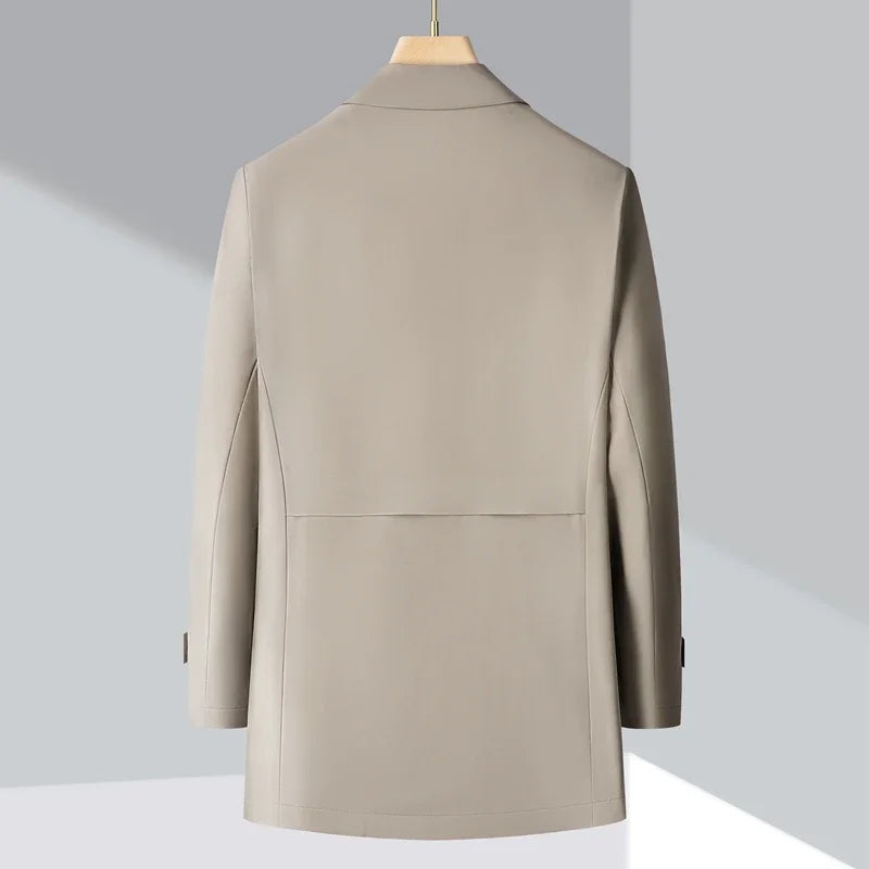 Men’s Autumn Trench Coat – Slim Fit Business & Casual Windbreaker