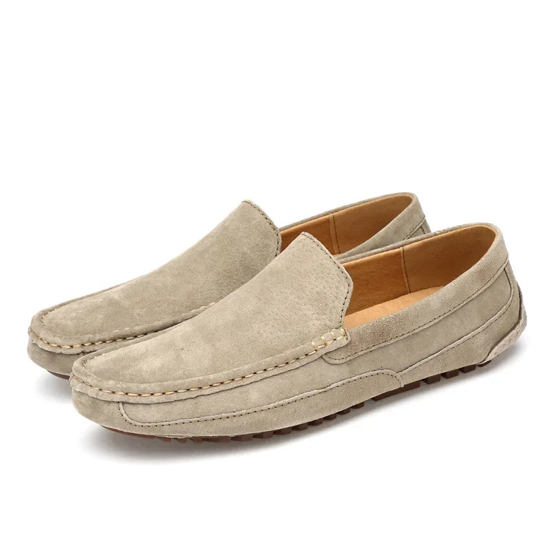 Suede Leather Loafers – Handmade Luxury Slip-On Shoes
