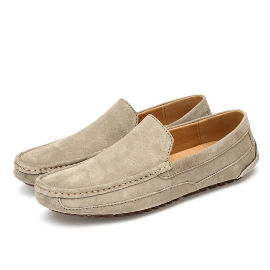 Suede Leather Loafers – Handmade Luxury Slip-On Shoes