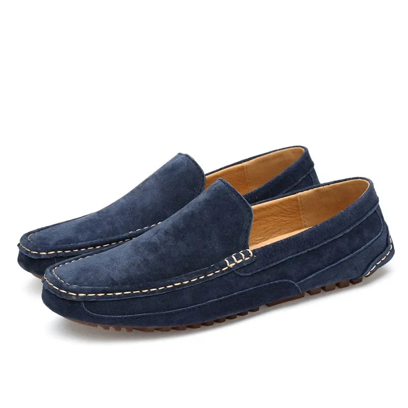 Suede Leather Loafers – Handmade Luxury Slip-On Shoes